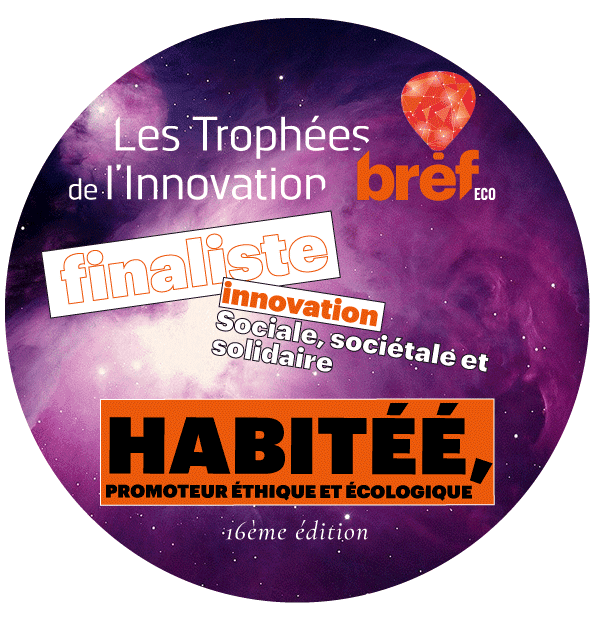 Macaron finaliste Habitéé "les trophées de l'innovation" 16e édition 2021